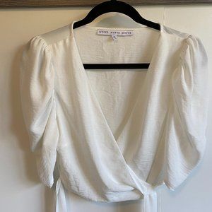 HYFVE White Wrap Top